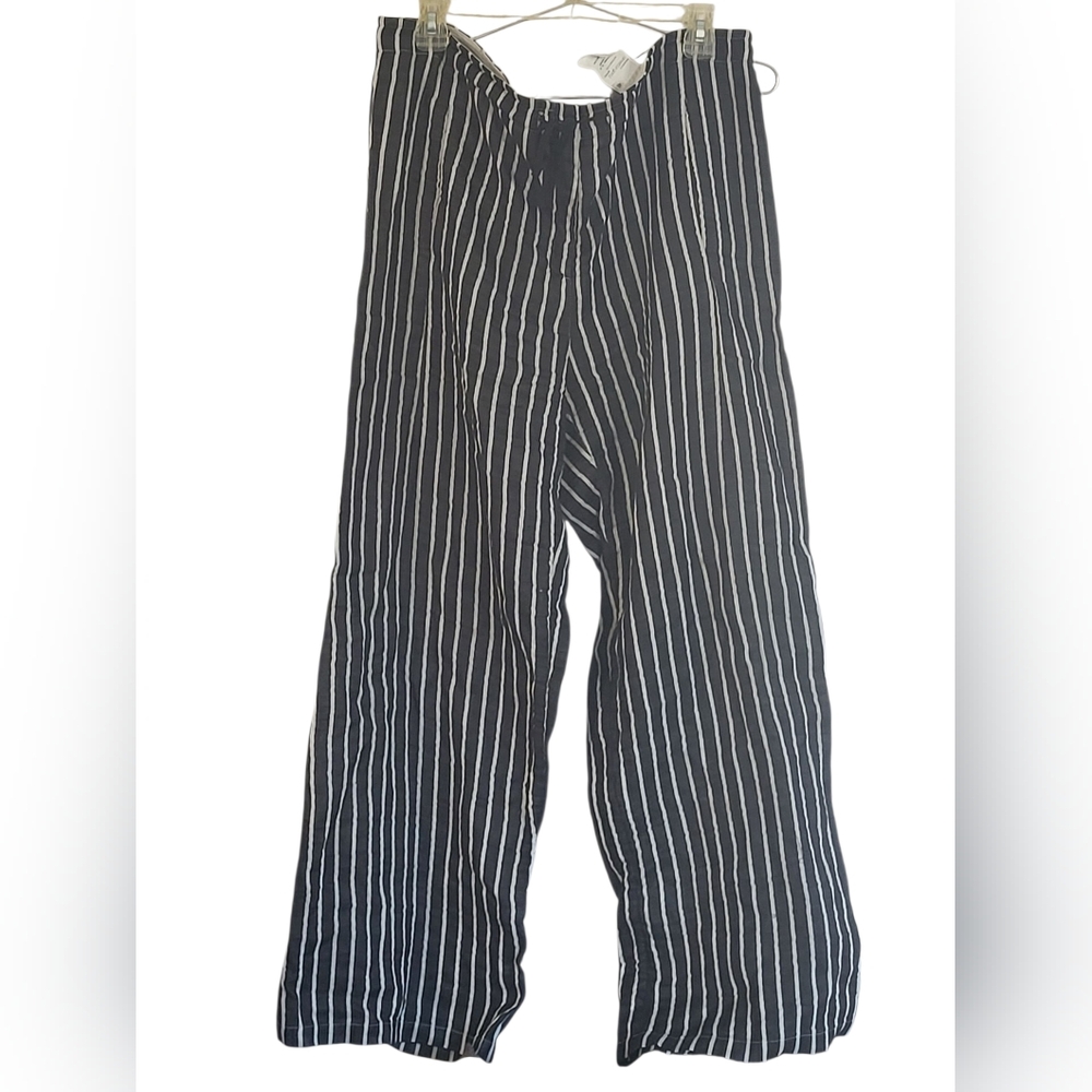 Annette Görtz Black and White Striped Drawstring Pants
